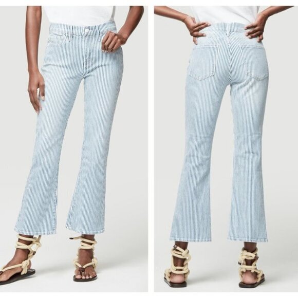 FRAME Engineer Striped Crop Mini Boot Normandie 25 - Picture 1 of 12